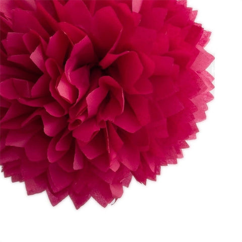 Tissue pompoms by color