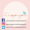 physical Yellow and aqua paper pom poms | 8 mixed size honeycomb balls set | Birthday party decorations Decopompoms