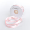 ribbon Light Pink double sided satin ribbon roll - 25m decopompoms