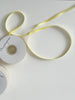 Ribbon Light Yellow double sided satin ribbon roll - 25m -6mm/12mm craft gift wrap decor decopompoms