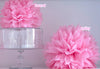 Paper pom pom party decorations set of 16 psc Custom colors mixed sizes paper flowers wedding birthday party baby shower bridal shower decor