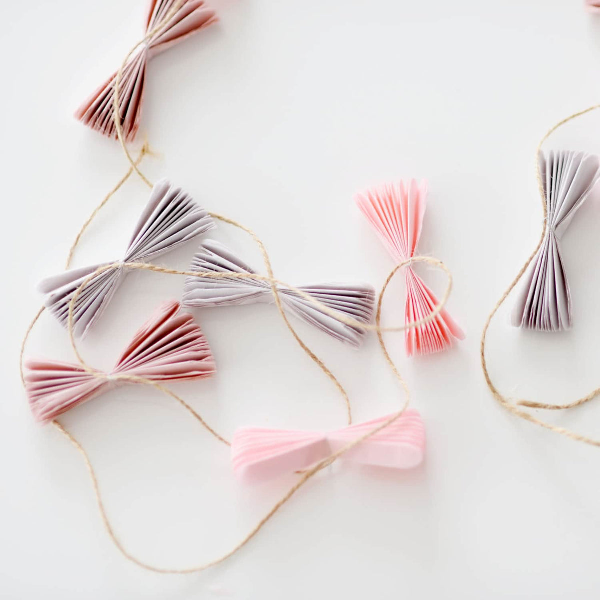Handmade Blush Pink Tissue Paper Pom Pom Garland: Party Decor