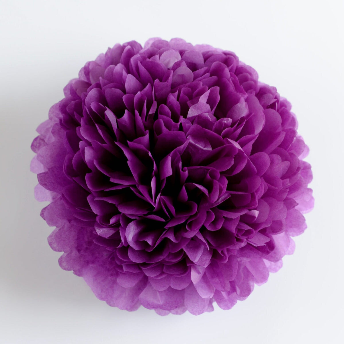 Plum tissue paper pom pom party decorations bright purple paper flowers various sizes wedding birthday party baby shower bridal shower decor