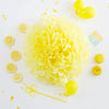 Light yellow paper pom pom party’s decoration in various sizes pastel yellow paper flowers Summer party wedding birthday party baby shower