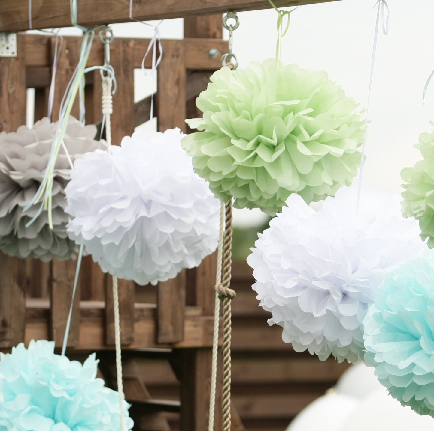 Etra large paper pom poms 4 PSC 49cm /19” custom colours paper flower set Baby shower rustic wedding birthday party decorations garden party