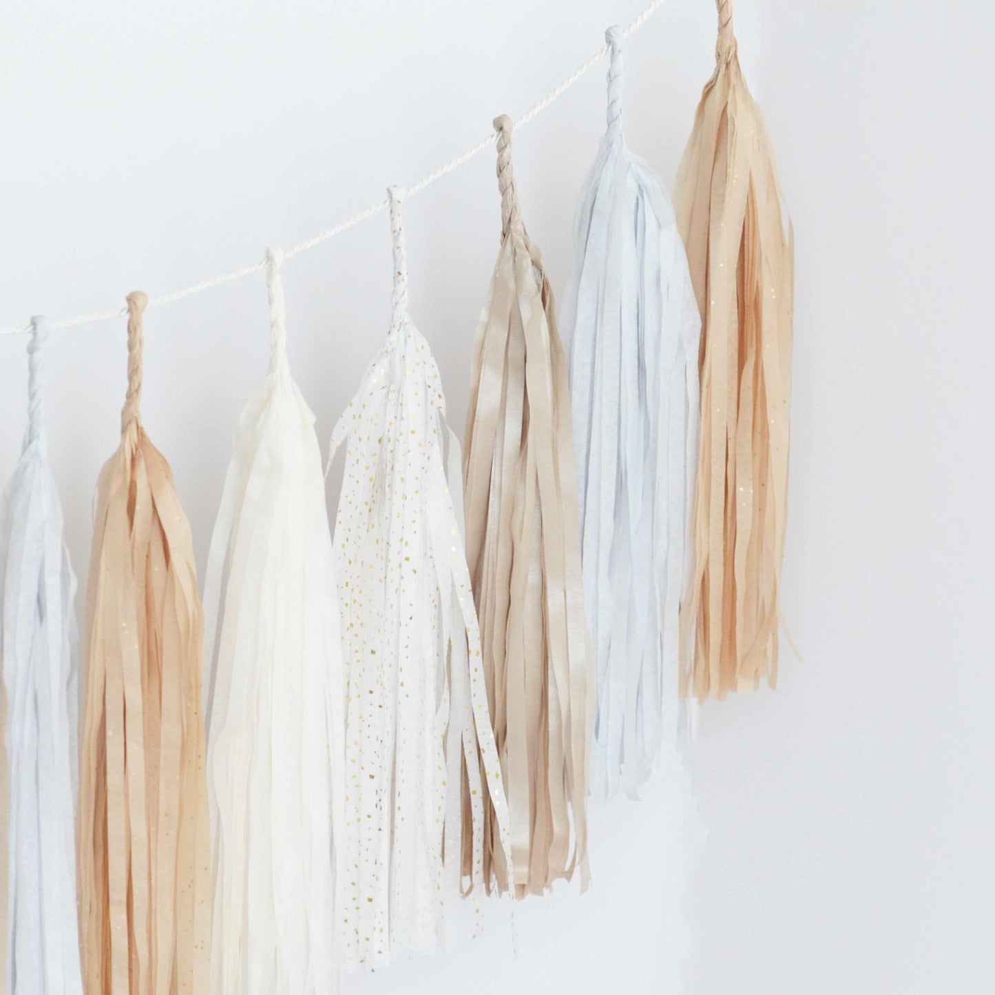 Golden Glamour Celebration  Paper tassel garland elegant Wedding garland Fringe garland Bridal shower garland - READY TO USE