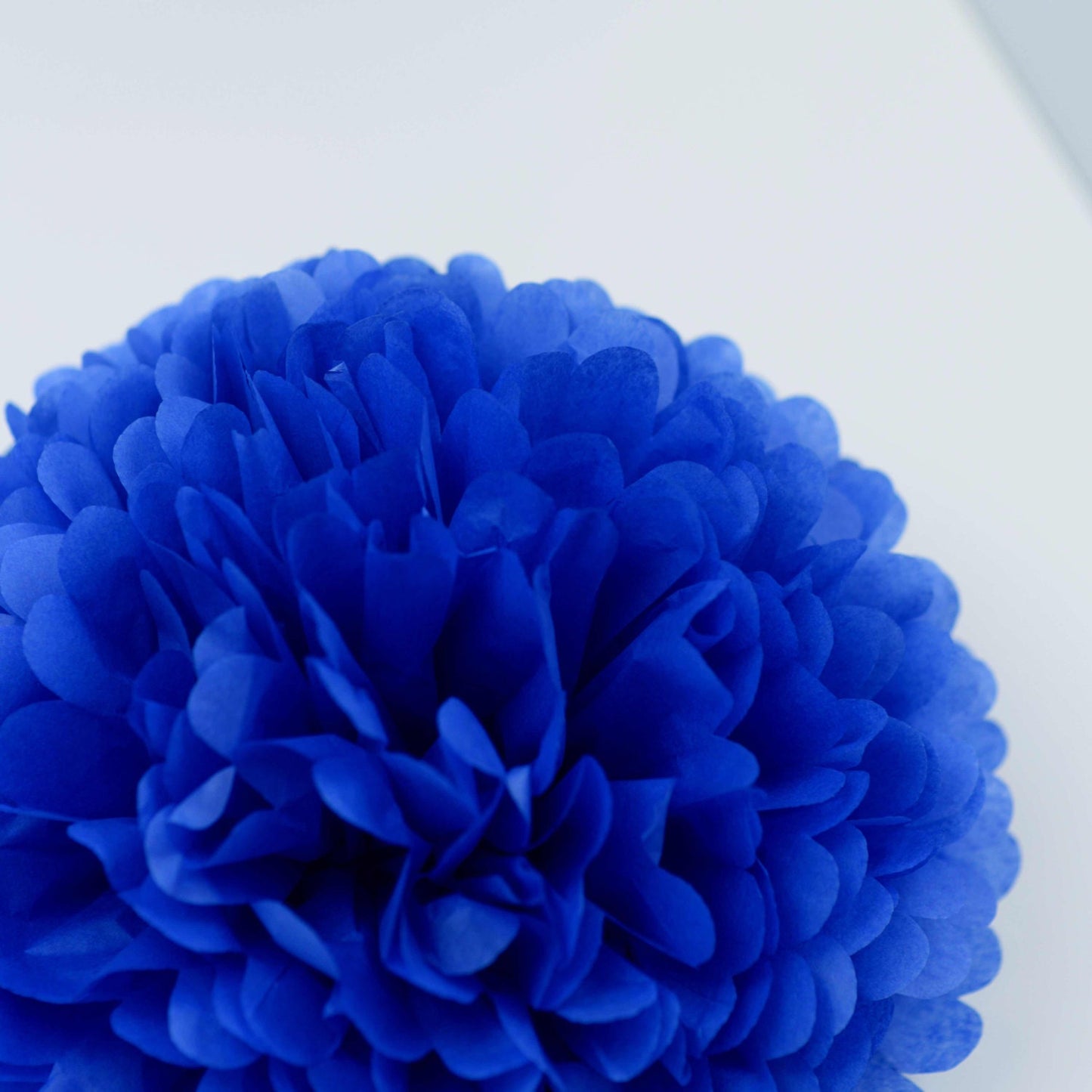 Paper pom pom in Parade blue party decorations royal blue 4th of July decor wedding Birthday party baby shower bridal shower paper flowers