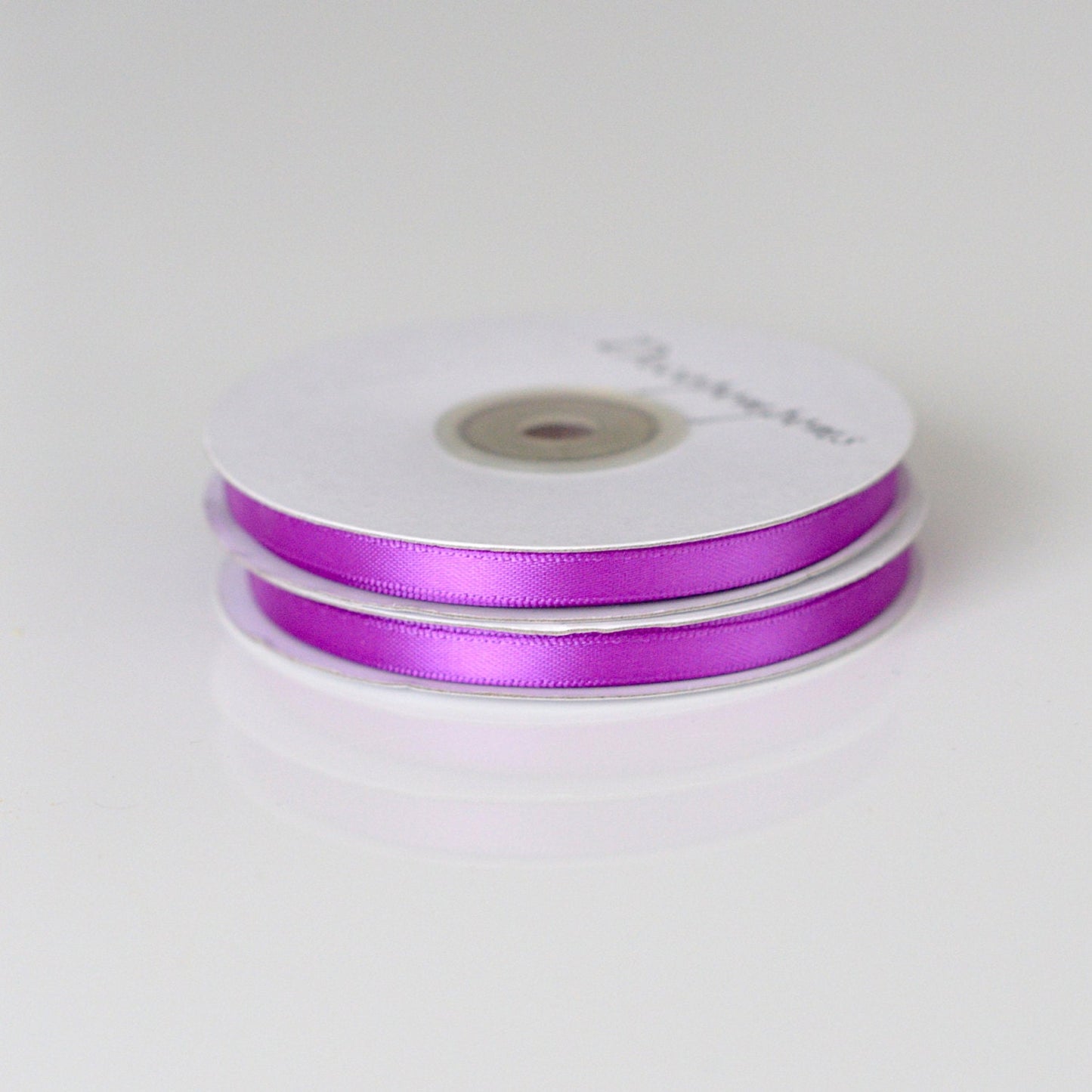 Purple double sided satin ribbon roll