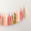 Fully Assembled Coral Tassel Garland - Wedding Decor, Living Coral Party Garland, Bridal Shower Decoration, eco friendly