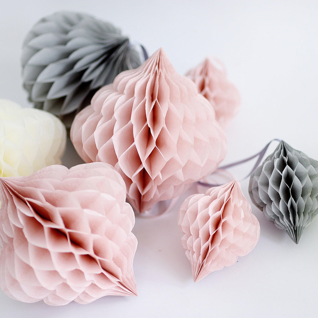 Paper honeycomb decoration - Paper rhombus - Paper Christmas decorations - Wedding decorations - Christmas bauble
