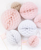 Custom colour paper honeycomb Party decoration balls set 10 psc mixed sizes wedding pom poms Birthday party Hanging decorations baby shower