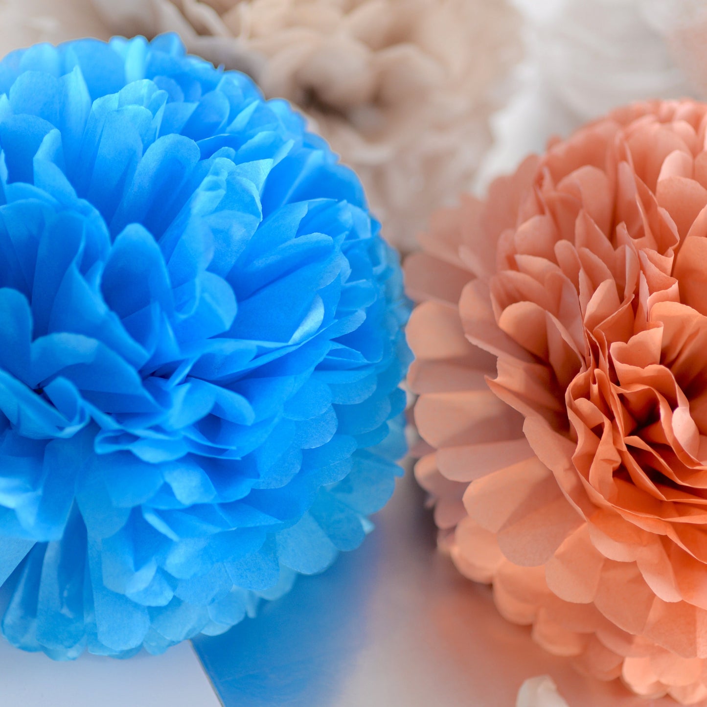 Terracotta tissue paper pom pom party decorations various sizes paper flowers for boho wedding birthday party baby shower eco friendly decor