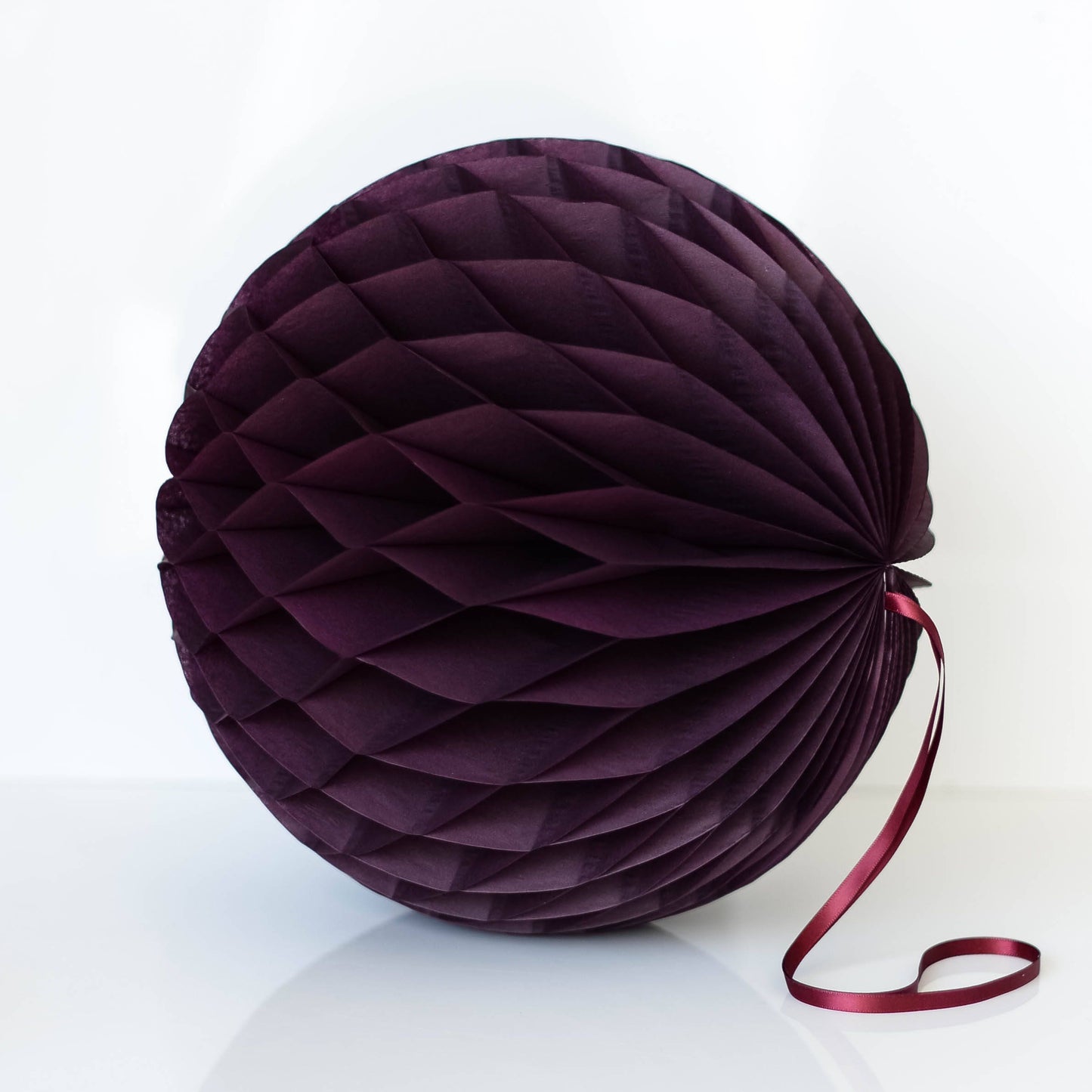 Aubergine paper honeycomb ball in various sizes, eggplant wedding, Christmas decorations, elegant birthday decorations,  anniversary decor