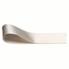 Beige double sided satin ribbon roll