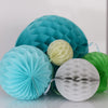 Turquoise Honeycomb Paper Balls – Bright Party Decorations for Baby Showers, Weddings, Bridal Showers, Hen Parties & Gifts