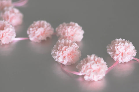 Custom Mini Paper Pom Pom Garland - 2m (78”) Party Decoration, Handmade and Eco-Friendly