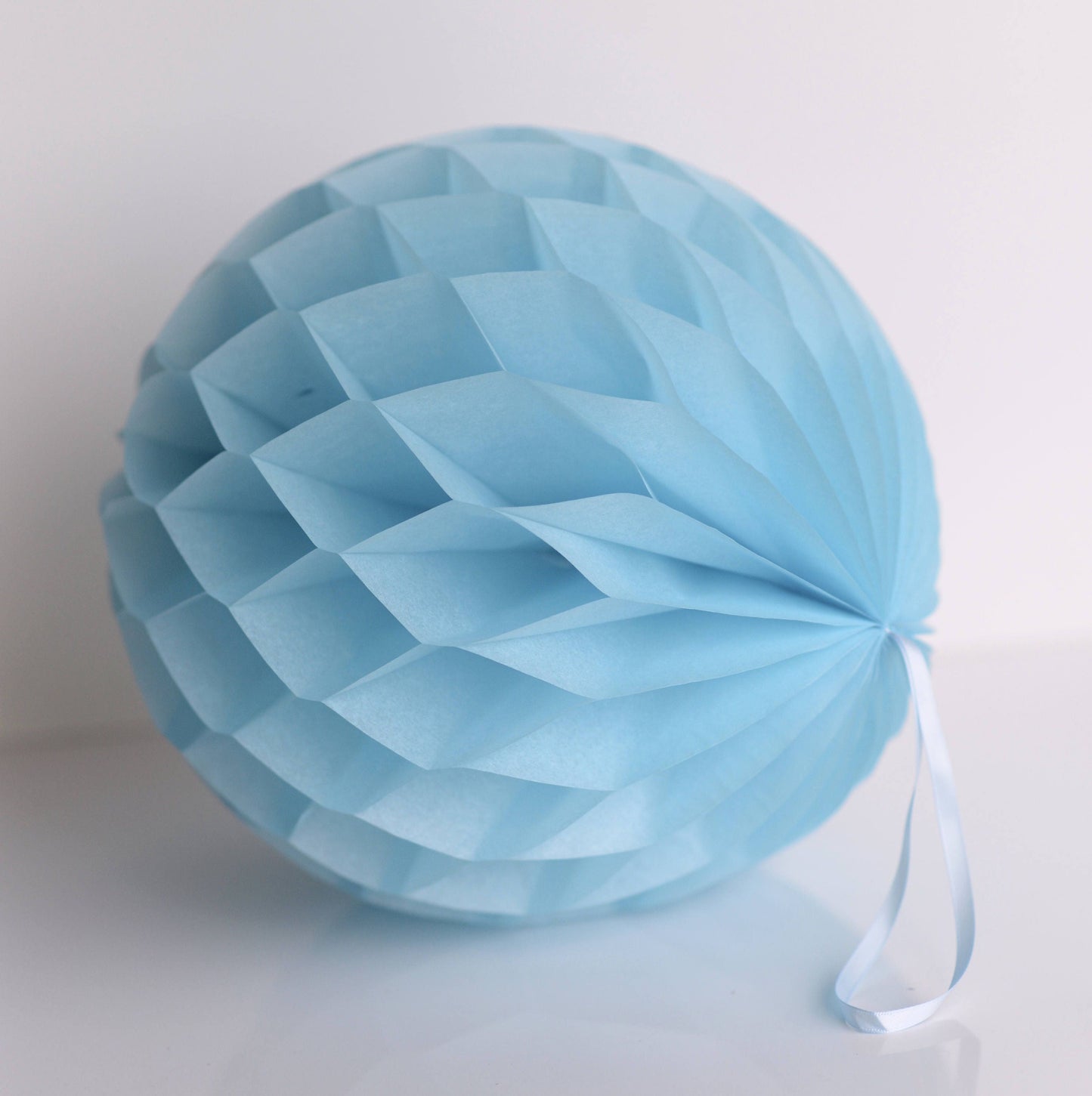 Sky Blue Paper Honeycomb Ball - Baby Shower, Gender Reveal Party, Nursery party Decorations