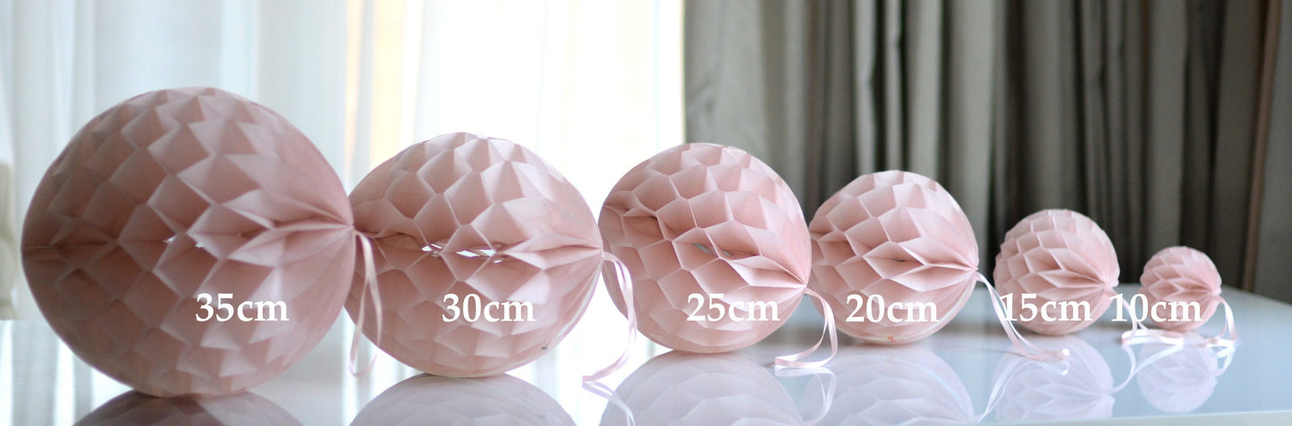 Sky Blue Paper Honeycomb Ball - Baby Shower, Gender Reveal Party, Nursery party Decorations