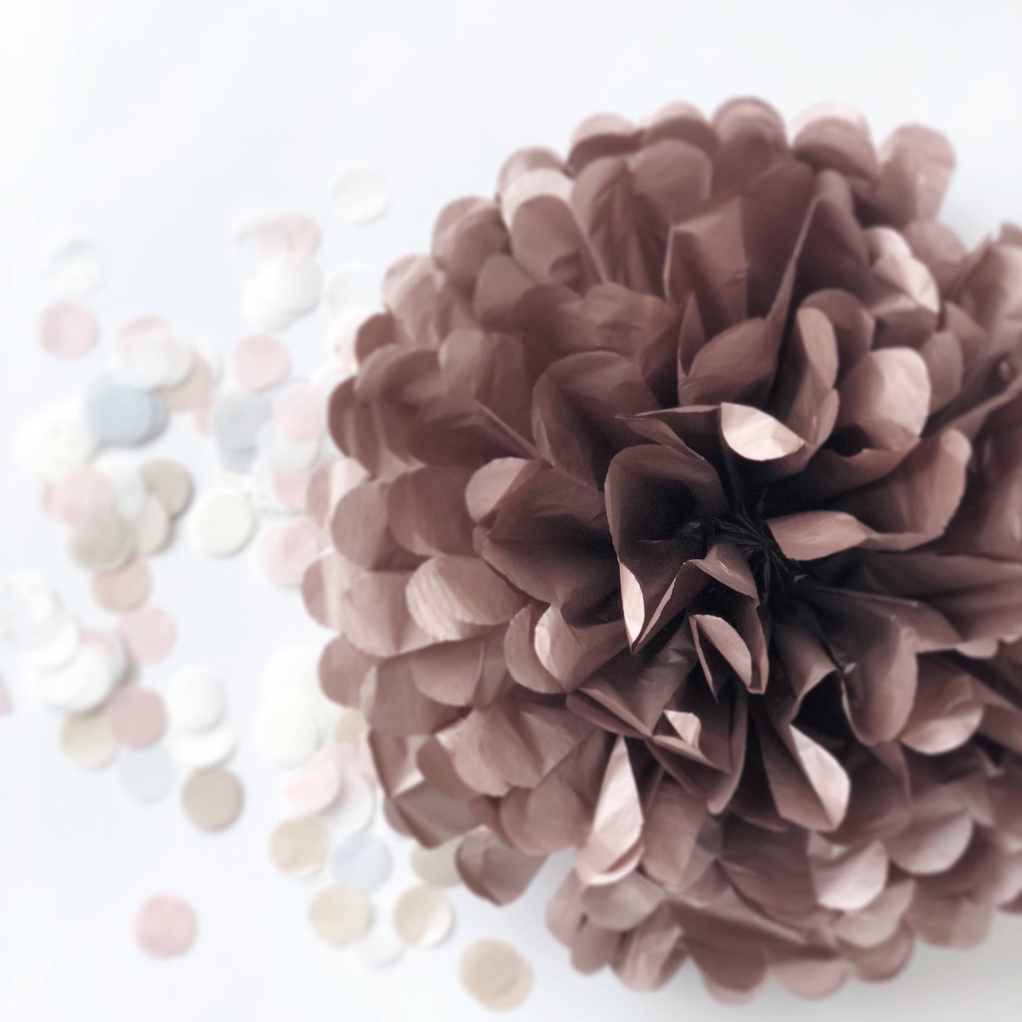 Metallic rose gold tissue paper pompom  | paper flowers | Shimmer paper decor