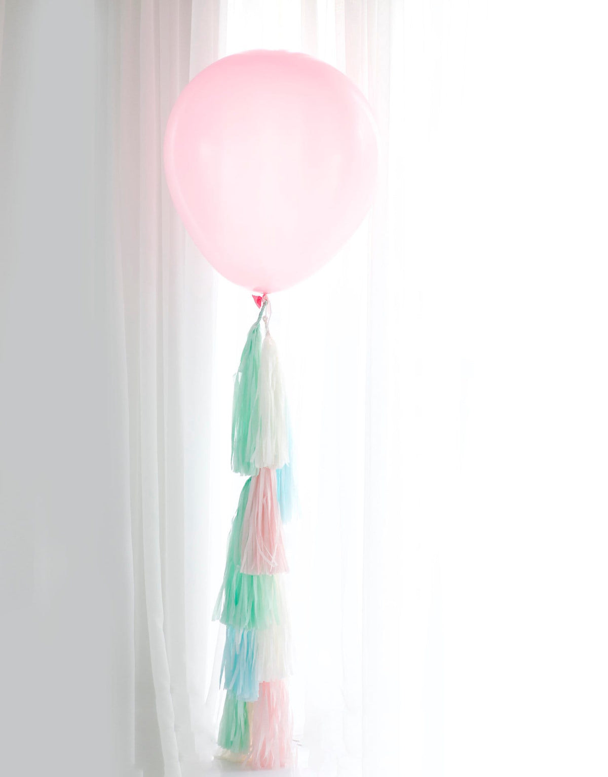Red Floral Paper Tassel Garland: Party Decoration