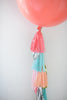 Fully Assembled Paper Tassel Garland - Nursery Decor, Party Decorations, 1st Birthday, Balloon Tail, Coral, Mint, Silver, Gold, Pink
