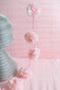40 tiny paper pom poms garland | Baby shower garland | Blush rose paper flowers | Bridal shower decor | Baby shower decor