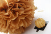 Kraft brown tissue Paper pom pom party decorations various sizes Rustic wedding Paper flowers neutral baby shower birthday party home decor