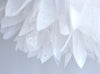 White with diamonds paper pompom - Shimmer White paper flowers - Wedding decorations