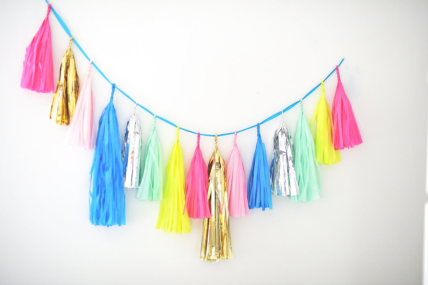 Bright colour Paper Tassel Garland – Fully Assembled Party Decor for Birthdays, Weddings, Baby Showers, and Bridal Showers -fiesta dreams