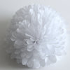 White with diamonds paper pompom - Shimmer White paper flowers - Wedding decorations