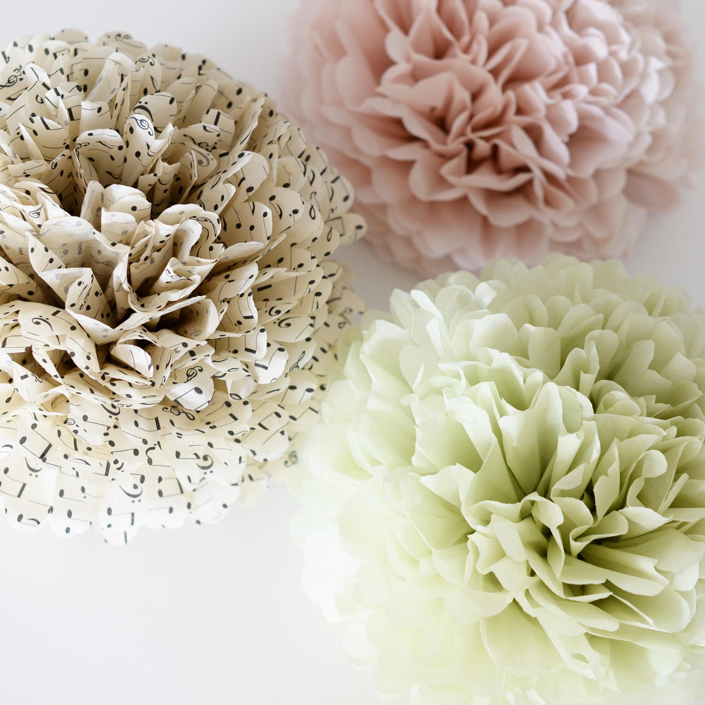 Celery green tissue Paper pom pom party decorations pale mint boho wedding paper flowers birthday party baby shower bridal shower home decor