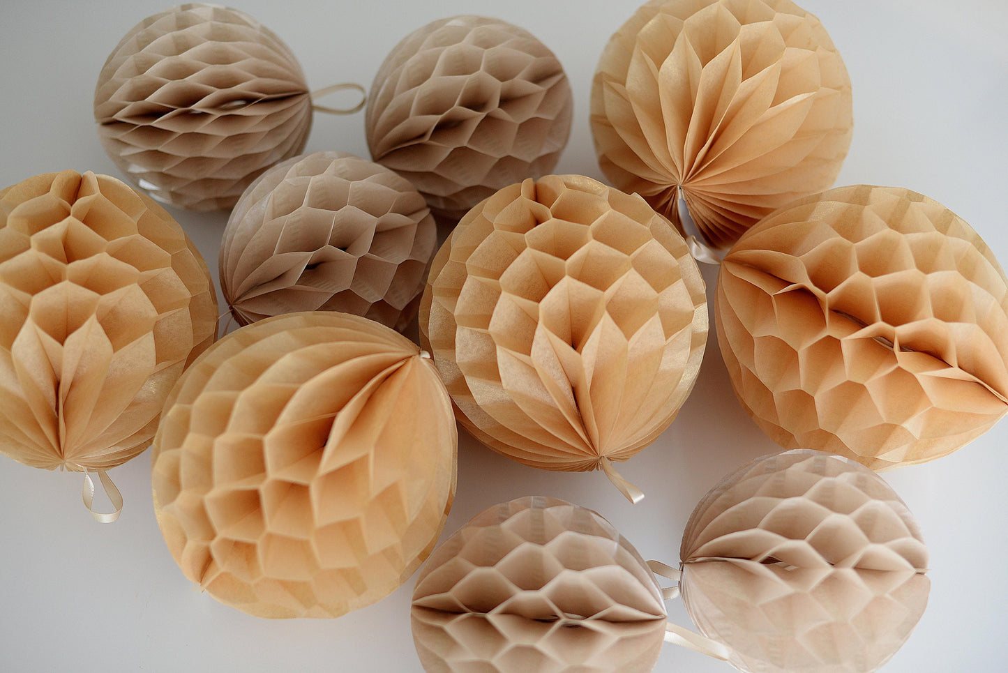 Sun Gold paper honeycomb ball