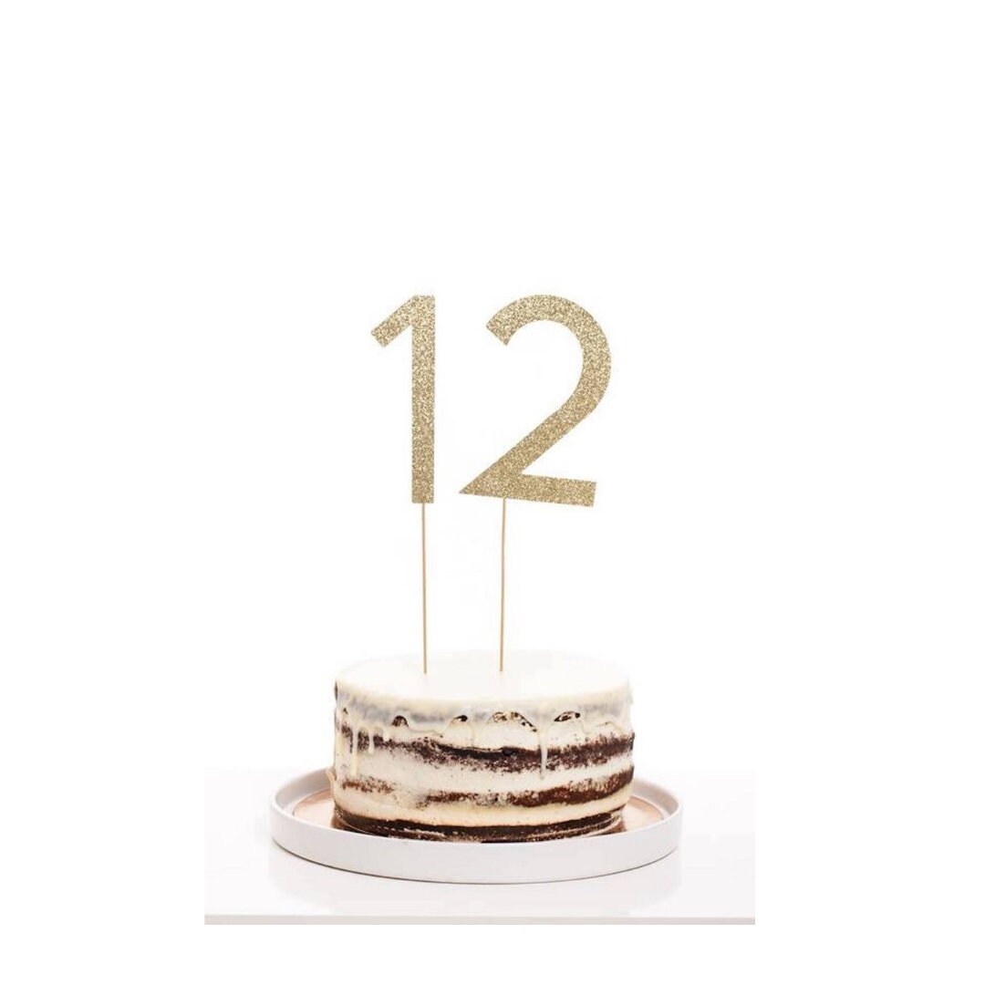 Customisable Glitter birthday cake topper custom Number birthday cake topper gold green silver pink Birthdays and Milestones