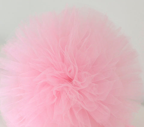 Baby pink tulle pom poms party decorations wedding, birthday party Baby Bed Canopy decor gift baby shower gift  Pom-Pom Wand