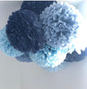 Blue party decorations set | paper flowers | tissue pom pom | Boys Birthday decorations