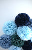 Blue party decorations set | paper flowers | tissue pom pom | Boys Birthday decorations