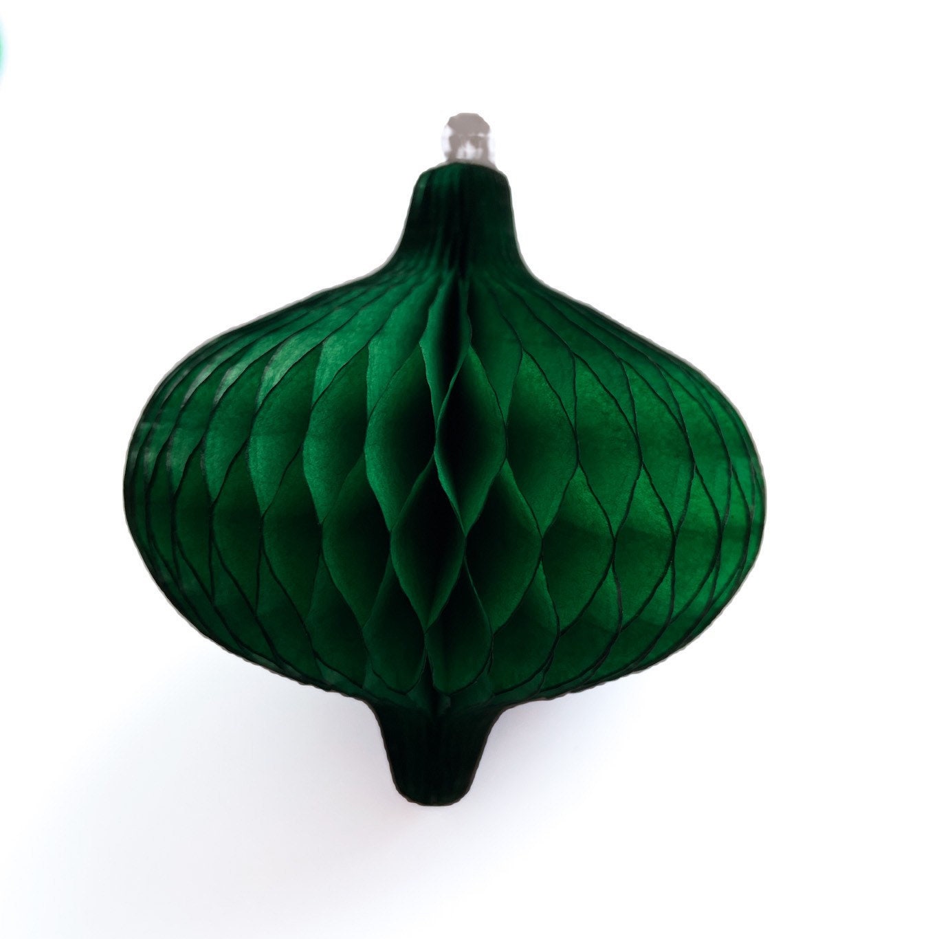 Holiday Green Mini Honeycomb Baubles – Set of 5 Paper Christmas Ornaments, Eco-Friendly Tree Decor, Festive Home & Party Decorations