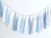 Baby blue tassel garland | Paper fringe garland | 1st Birthday banner | Baby boy garland