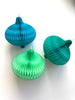 Mini paper honeycomb baubles 8cm / 3 inch 5 baubles set Christmas tree decorations Holiday home Wedding birthday party table decorations