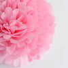 Pink and ivory paper pom pom party decoration set 36 psc mixed sizesstreamers Wedding decorations Paper flowers birthday party baptism decor