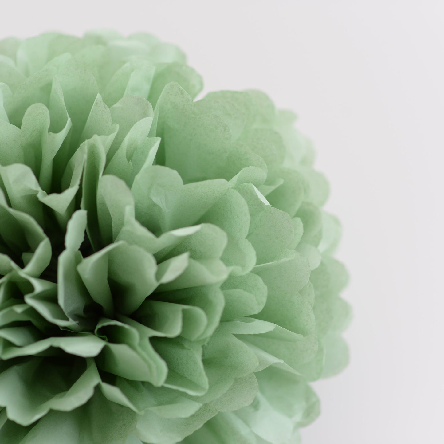 Paper pom pom in Dusty green | Sage Green paper flowers | Rustic wedding decor | Beach wedding decor | Party decoration