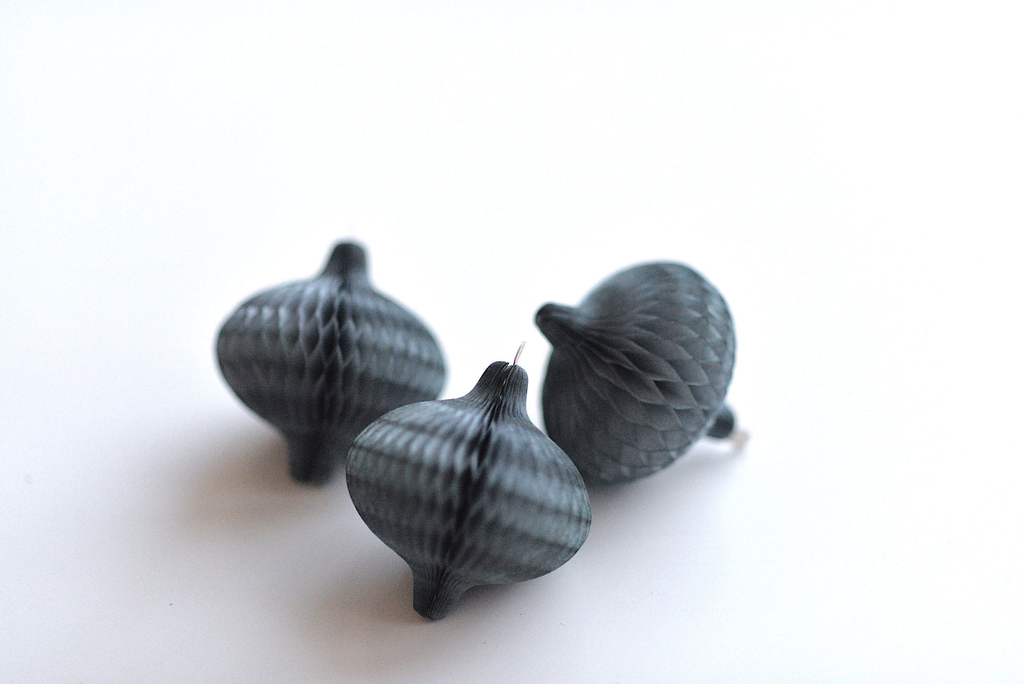 Grey mini paper honeycomb baubles party decorations - set of 5 Christmas, birthday party, wedding, baby shower, event decor home decor gift