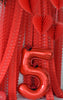 Red Tissue Paper Honeycomb Garland - 11.8ft (360cm) Reusable Party Decoration for Weddings, Birthdays, Baby Showers, Photo Backdrops