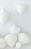 White Paper honeycomb ornaments decorations wedding decor paper baubles white Christmas decor various shapes and sizes centrepieces