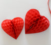 Custom colour Paper honeycomb hearts set of 3 party decoration Valentines day Wedding baby shower birthday bridal shower decor gift