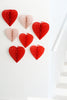 Custom colour Paper honeycomb hearts set of 3 party decoration Valentines day Wedding baby shower birthday bridal shower decor gift
