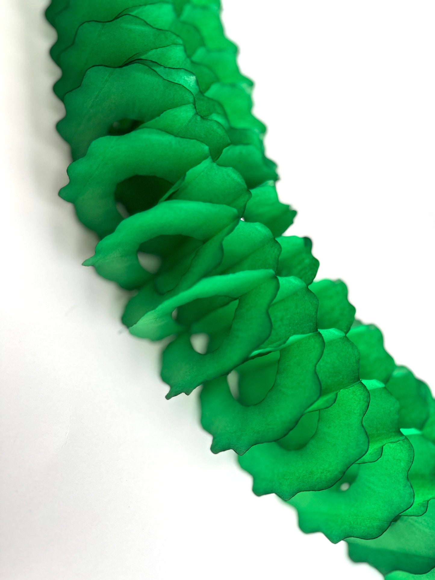 Holiday green Classic tissue Paper honeycomb Garland 360cm/11.8ft wedding birthday baby shower photo wall back drop Reusable Party Streamers