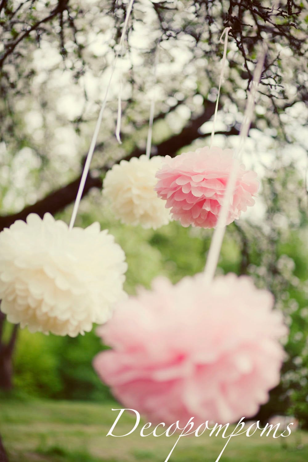 Wedding pom pom set of 75 | Tissue paper pom pom set | Party decoration set | Wedding reception decor