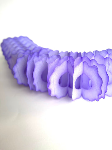 Lavender Classic tissue Paper honeycomb Garland 360cm/11.8ft wedding, birthday, baby shower, photo wall back drop Reusable Party Streamers