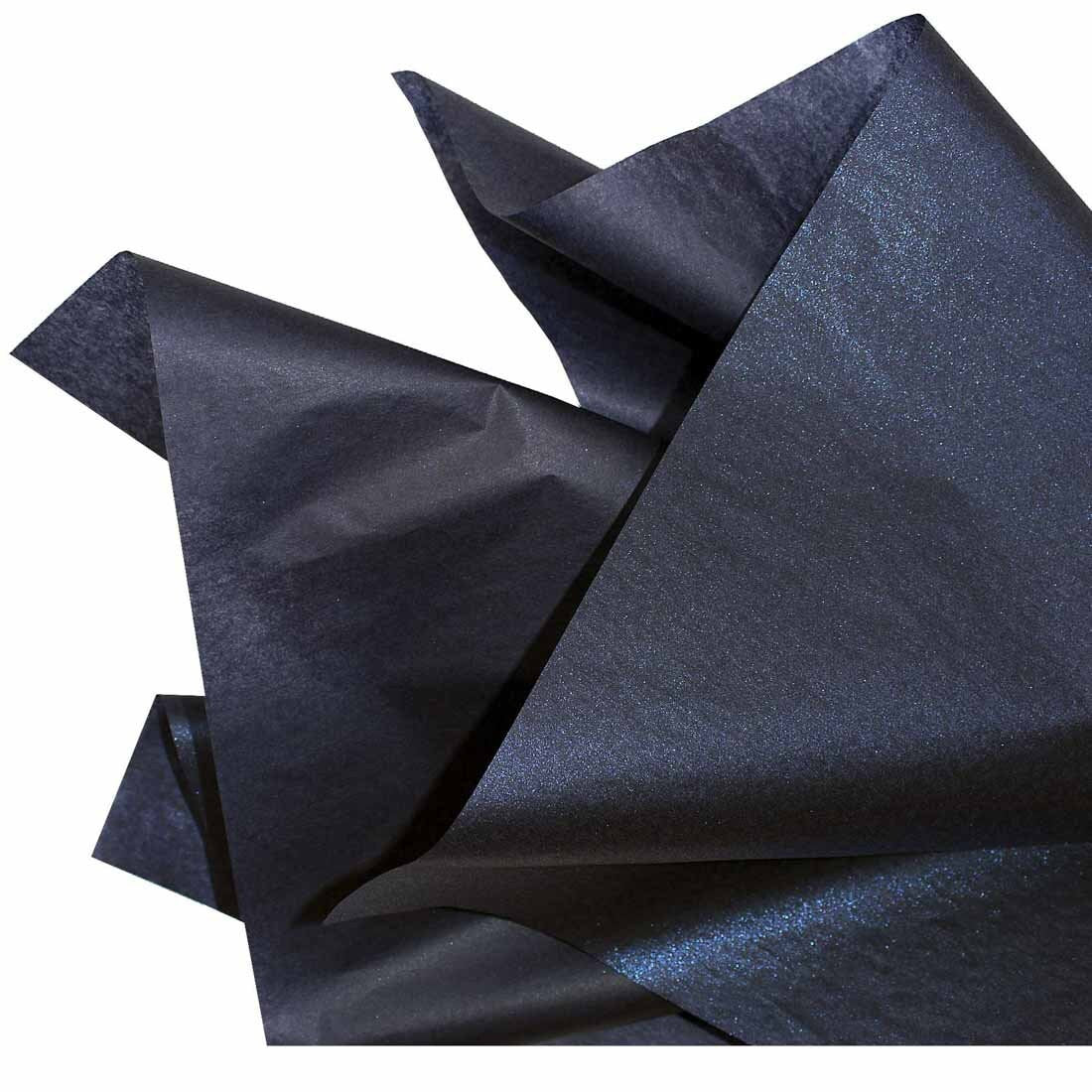 Sparkling navy blue Tissue Paper sheets Midnight blue shimmery Texture Gift Wrapping, DIY Crafts, Wedding Decor, gift box lining